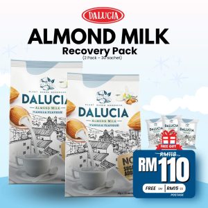 PAKEJ 2: Almond Milk Vanilla (2 packs) + Free 3 Sachet